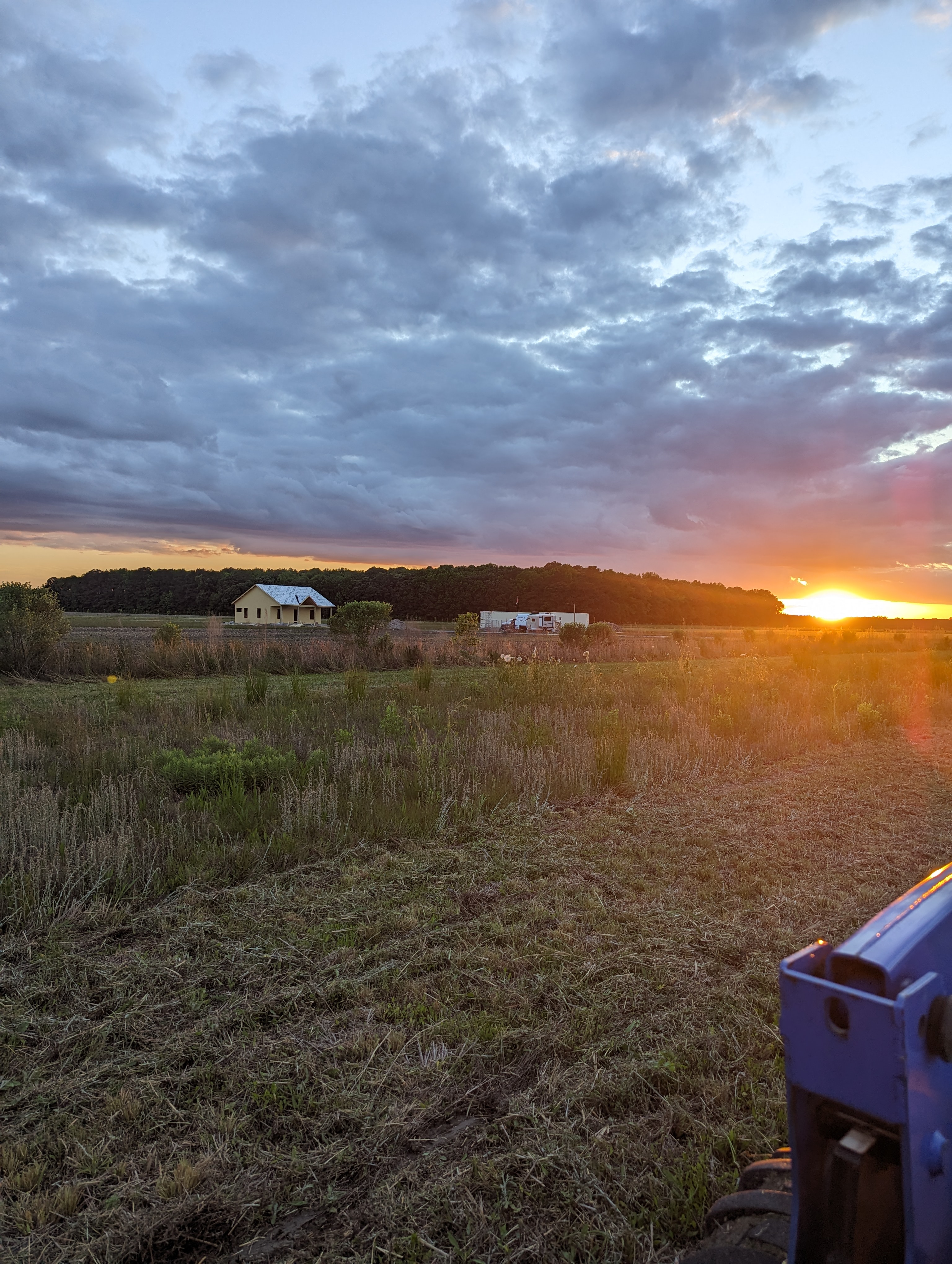 Sunset over the farm